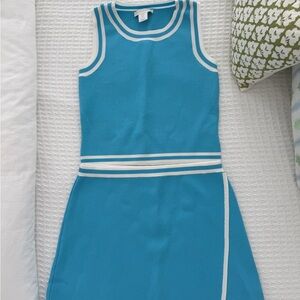 House of Harlow Blue and White Knit Set